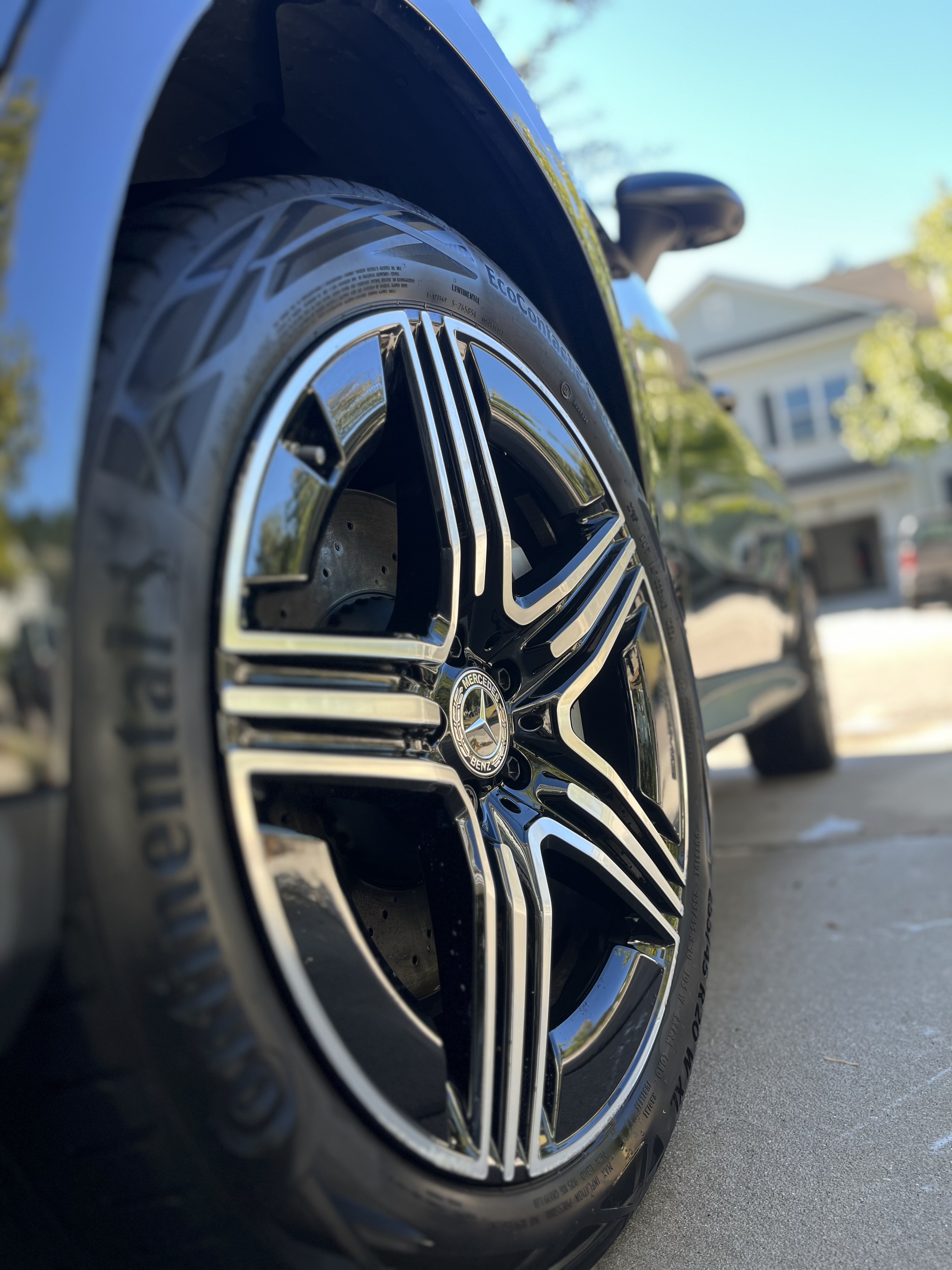 Polished sports car under studio lighting